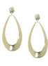 Shiny Gold Pear Shape Earrings