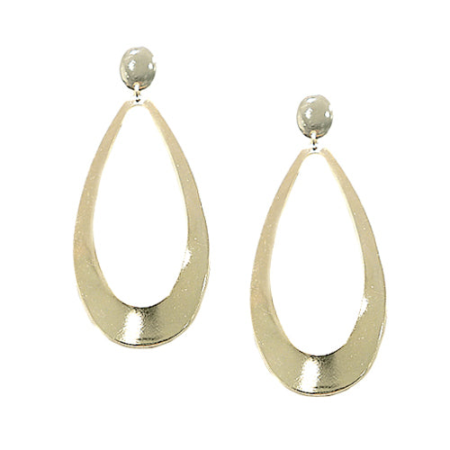 Shiny Gold Pear Shape Earrings