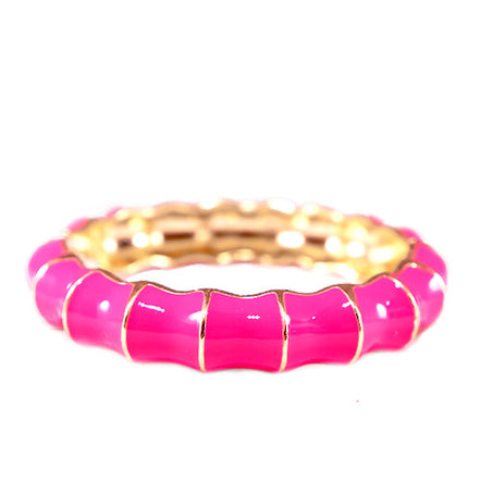 GLD-FUSCHIA Tone Epoxy Bracelet