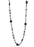 Tazza-Hematite Tone Metal Smokey Mixed Beads Necklace