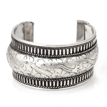 Silver-Tone Metal Cuff 