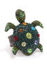 Hematite Multicolor Crystal Rhinestone Turtle Tortoise Stretch Ring