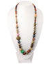 Antique Gold And Natural Wood Big Beads Necklace