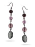 Tazza-Hematite Tone Metal Smokey Beads Drop Earrings