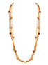 Brown Mixed Seed Beaded Necklace Set of 3pcs