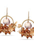 Gold-Tone Metal Mother Of Pearl Chip Crystal Drop Earrings