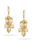 Gold-Tone Metal Pearl And Crystal Drop Earrings