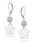 Silver-Tone Metal Drop Earrings