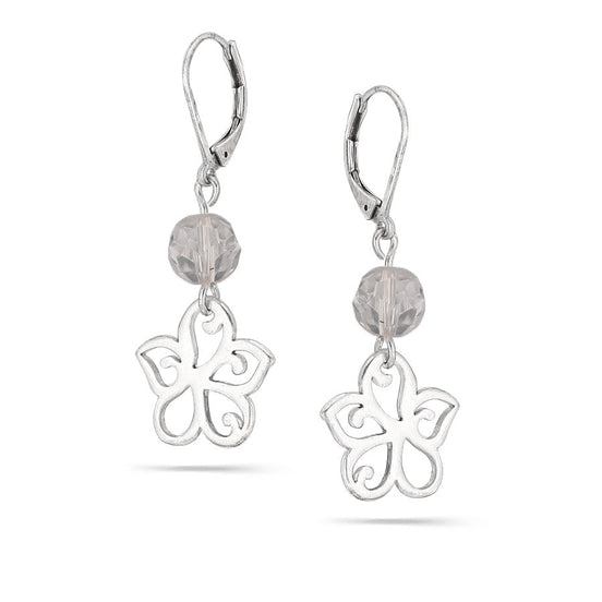 Silver-Tone Metal Drop Earrings