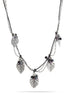 Antique-Tone Metal Bird Mix Crystal Tassel Necklace