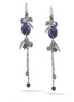 Antique Silver-Tone Blue Drop Earrings