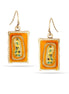Gold-Tone Metal Orange Drop Earrings