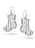 Silver-Tone Metal Sheoe Drop Earrings
