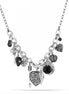 Antique Silver-Tone Metal Mix Charm Necklace