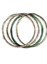 Gold-Tone Metal 4 Piece Crystal Bangles