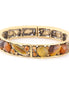 Gold-Tone Metal Tiger'S Eye And Mix Crystal Bracelets