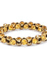 Gold-Tone Metal Yellow Citrine Crystal Stretch Bracelets