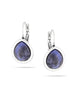 Silver-Tone Metal Lapis Blue Earrinngs