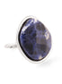 Silver-Tone Metal Blue Adjustable To Fit Most Size Ring