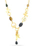 Gold-Tone Metal Green Agate Charm Necklace