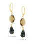Gold-Tone Metal Smoky Crystal Earrings