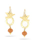 Gold-Tone Metal Orange Drop Earrings