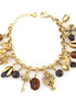 Gold-Tone Metal Smokey Charm Bracelets