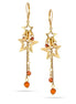 Gold-Tone Metal Star Dangle Earrings
