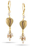Gold-Tone Metal Heart Drop Earrings