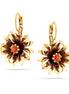 Gold-Tone Metal Flower Drop Earrings