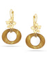 Gold-Tone Metal Flower Mother Of Pearl Drop Earrings