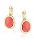 Gold-Tone Metal Coral Drop Errings
