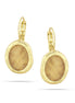 Gold-Tone Metal Yellow Stone Drop Earrings