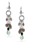 Silver-Tone Metal Mix Beads Drop Earrings