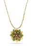 Gold-Tone Metal Olive Flower Necklace