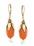 Gold-Tone Metal Carnelian Drop Earrings