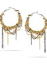 Gold-Silver-Hematite Tassel Eaarrings