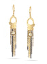 Gold-Tone Metal Butterfly Tassel Earrings