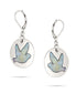 Rhodium-Tone Metal Bird Earrings