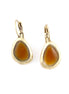 Gold-Tone Metal Teardrop  Earrings