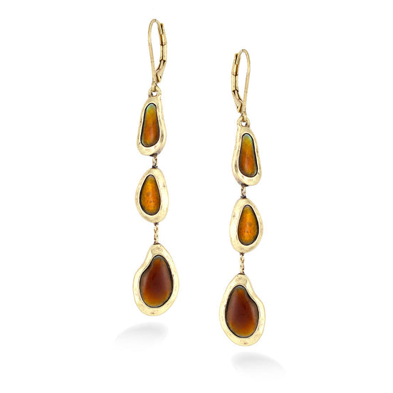 Gold-Tone Metal Dangle Earrings