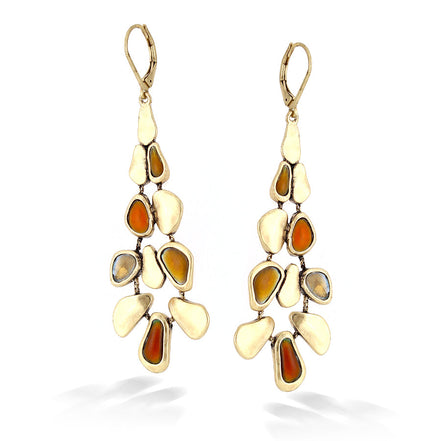 Gold-Tone Metal Dangle Earrings