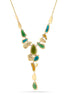 Gold-Tone Metal Green Necklace