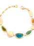 Gold-Tone Metal Green Acrylic Wrap Around Bracelets