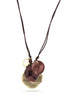 Gold-Copper-Tone Metal Charms Necklace
