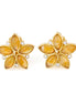 Gold-Tone Metal Citrine Clip On Earrings