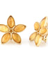 Gold-Tone Metal Gold Flower Stud Earrings