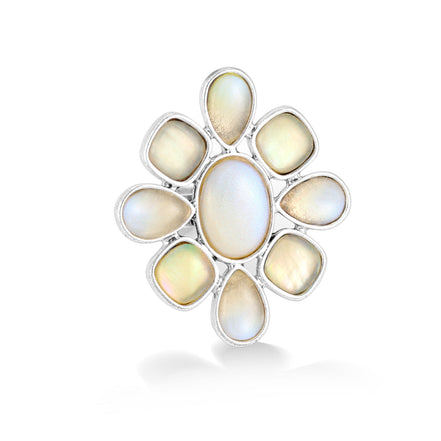 Silver-Tone Metal Adjustablae Ring