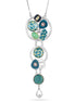 Silver-Tone Metal Turquoise Crystal Necklace