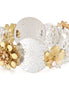 Gold And Silver Filigree Flower Stretch Bracelets